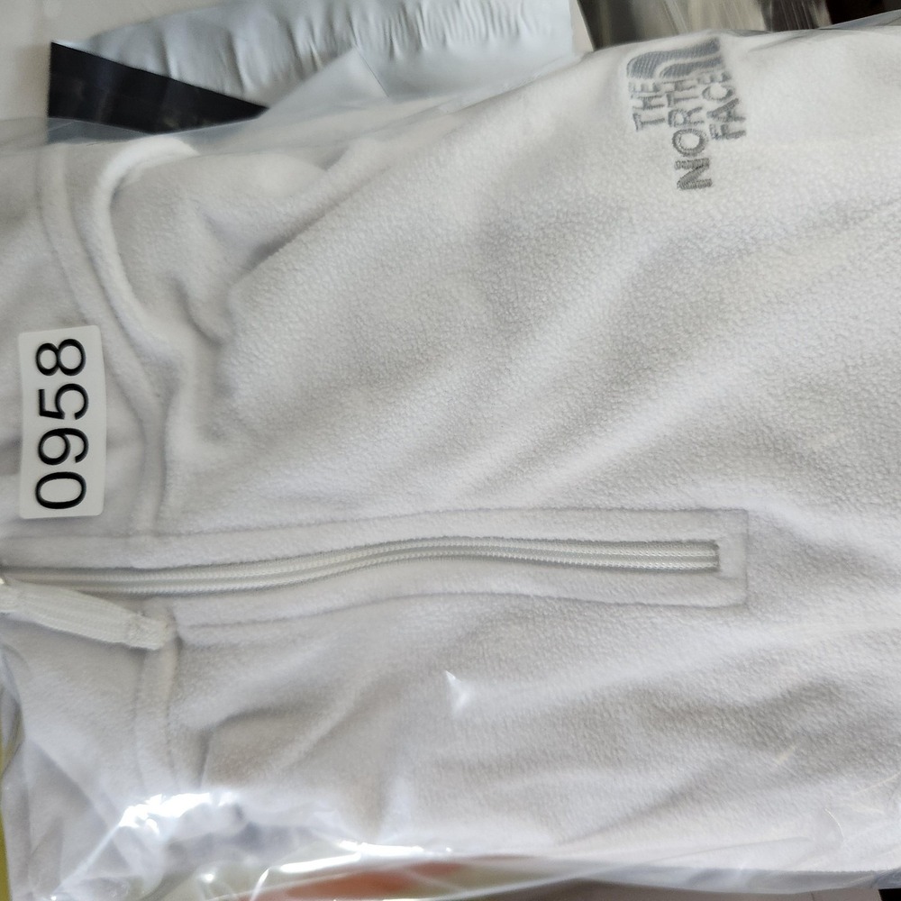North Face Pullover Womens Large White Fleece Half Zip ALJ0 Lightweight Outdoors - Picture 10 of 10